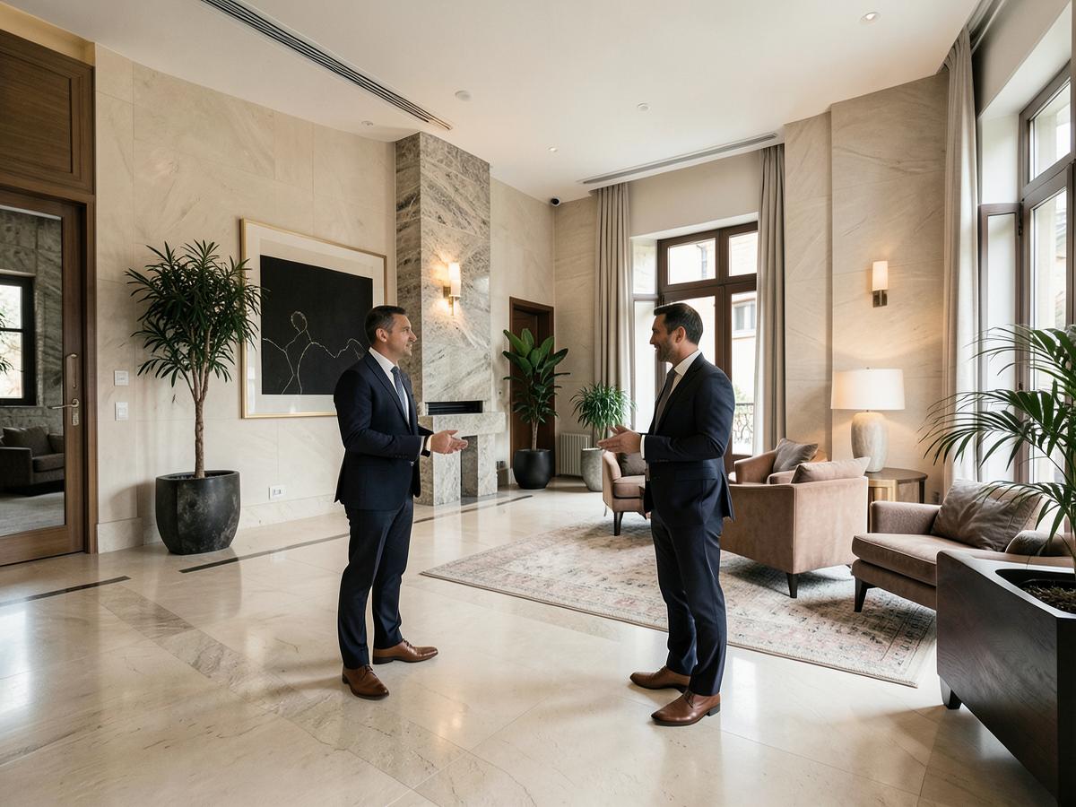 Professionisti nella hall di un hotel